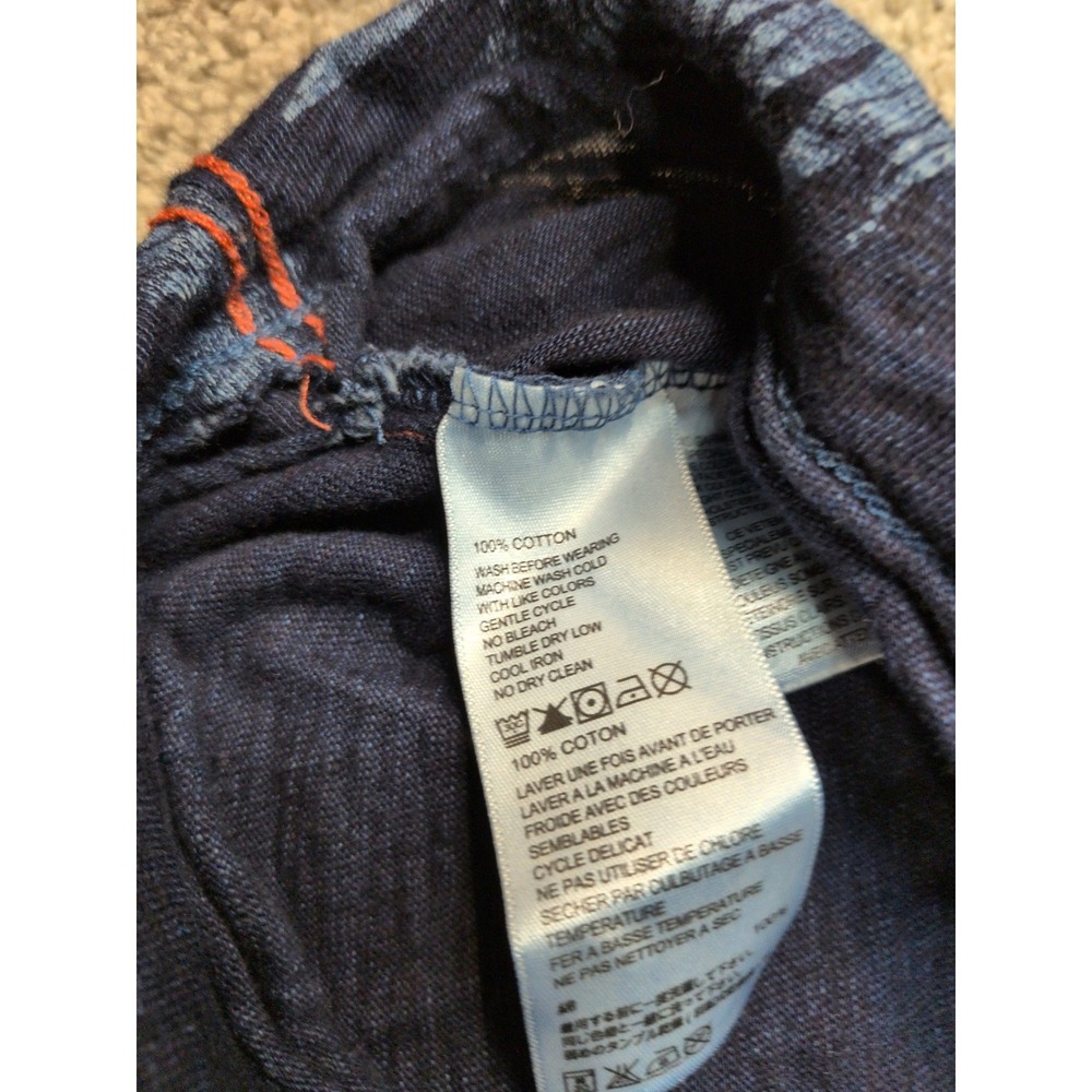 Tommy Bahama Jeans Mens Large Blue Tropical Floral Long Sleeve Cotton Shirt L‎ - Picture 7 of 8